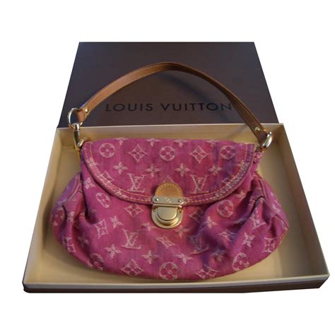 louis vuitton pink denim bag